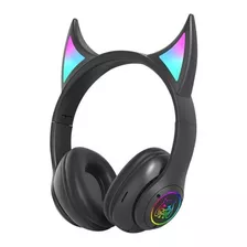 Auricular Vincha Bluetooth Led Rgb Diablo Aux Micro Sd Oreja