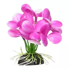 Marina Betta Pink Orchid Aquarium Plastic Plant, 2.75-inch