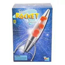 Retro Rocket Lámpara De Lava, Color Blue- 18 inches
