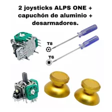 2 Joystick + Tapas Aluminio + H Para Control Xbox One 