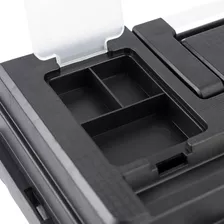 Caja De Herramientas Profesional Con Cierre Metalico Barovo Color Negro
