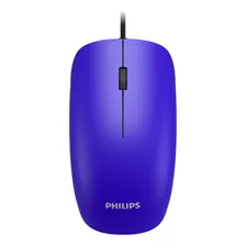 Mouse Philips M214 Cable 1.5mts Usb 1000dpi Spk7214u Color Azul
