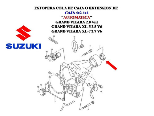 Reten Cola De Caja 4x2 Chevrolet Tracker 2.0 4cil 99/09 Foto 3