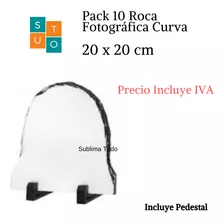 Pack 10 Roca Fotografica Curva 20x20 Para Sublimación