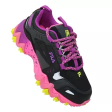 Tenis Fila Oakmont Tr 3jm01580-965 Blk/sgpl/elpp Kid's