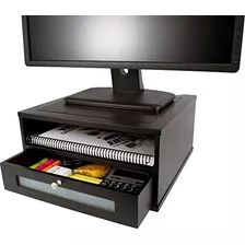 Victor, Elevador De Monitor De Madera, 1175, Negro (midnight