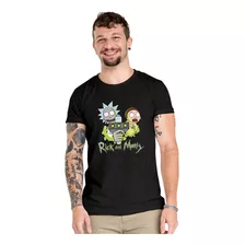 Polera Rick And Morty Gun Series Algodón Orgánico Wiwi