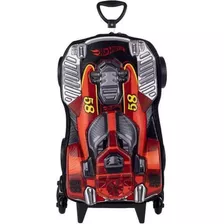 Mochila Escolar 3 D Hot Wheels Carrinho Dune A Soar Rodinha Cor Laranja Desenho Do Tecido Carro Hotwheels