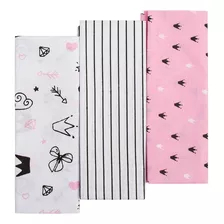 Kit Fronhas Travesseiro Bebe Estampadas Menina Algodão C/3un