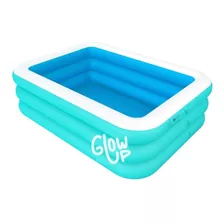 Piscina Inflable Rectangular Glowup R6097 De 305cm X 183cm X 60cm 2000l Azul Y Blanca Caja