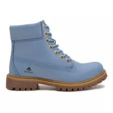 Bota Militar Macboot Cano Alto Lauryn 04 Azul Bebe