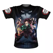 Playera Niños Demon Slay Anime Moda Full Print 