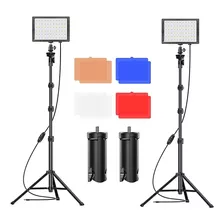 Luz De Video Emart, Led, Brillo Ajustable, Trípode Y Filtros