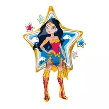 Globo Jumbo Mujer Maravilla Superhero Girls Estrellas Cumple