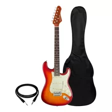 Guitarra Electrica Stratocaster Parquer Funda Palanca - Cuo