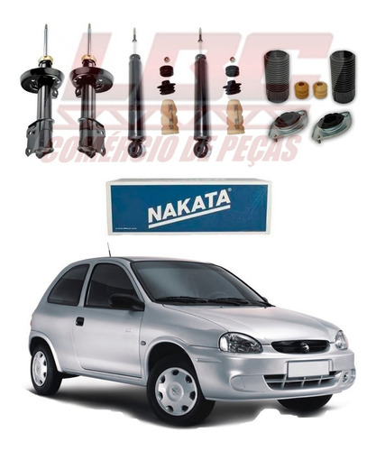 Kit 4 Amortecedor Nakata + Kit Corsa 94 95 96 97 98 99 2000