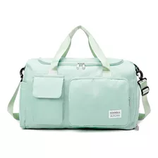 Bolsa Grande Feminino Viagem Academia Trabalho Fsl202 Bolsos Cor Verde/água