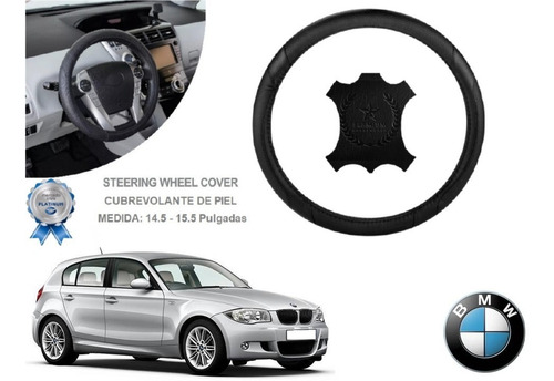 Funda Cubrevolante Negro Piel Bmw Serie 1 2008 Foto 2