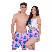 Kit Casal Pijama Ondinha Baby Doll + Samba Canção