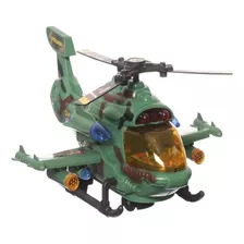 Helicóptero De Combate Brinquedo Com Luz E Som Verde