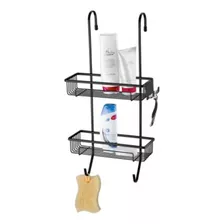 Organizador De Baño Para Box Con Ganchos - Acero Negro