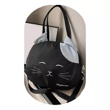 Bolsa Negra O Mochila Diseño De Gato Super Kawaii Y Lindo