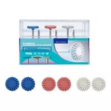 Kit Polimento Dental Borracha Diamantado Espiral Para Resina