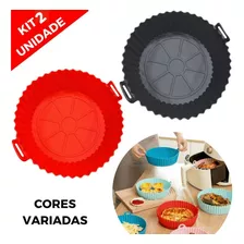 Kit 2 Formas Panela Assadeira Silicone Airfryer Antiaderente