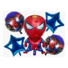 Set De Globos 5 Unidades Spiderman Cotillon