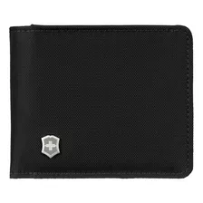 Billetera Bi-fold Negro Con Monedero