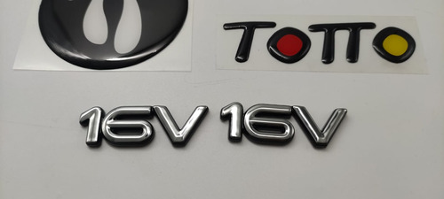 Emblemas Renault Twingo Totto Negro Y 16v Cinta 3m Foto 6