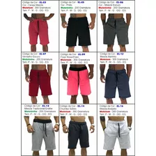 Kit 5 Bermudas Masculinas Moletom Short Qualidade Listras 