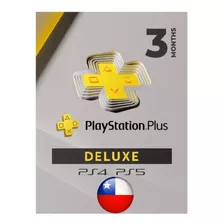 Tarjeta Psn Playstation Plus Deluxe 3 Meses Region Chile