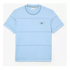 Camiseta Masculina Lacoste Listrado C/ Detalhes Sofisticados