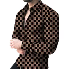 Camisas De Hombre De Moda Camisas Con Estampado De Rayas A C