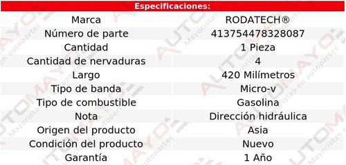 1-banda Accesorios Micro-v Toyota Tundra 3.4l V6 00-04 Foto 2