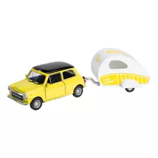 Welly Retro Set Mini Cooper 1300 + Caravan 49720f-2gw(b)