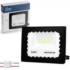 Kit 3 Refletor Led Holofote Mini 50w Bivolt Prova D'água Cor Da Luz Verde Lumi