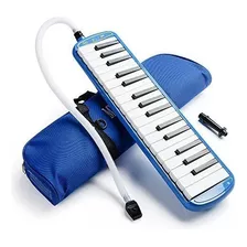 Melodica Portatil Azul De 32 Teclas Con Bolsa De Transporte