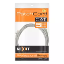 Cable De Red Utp Nexxt Patch Cord Gris Cat5e 3pies