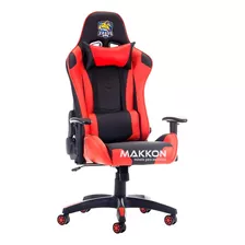 Cadeira Gamer Preta E Vermelha Mk-8062pv - Makkon