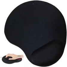 Mousepad Ergonômico Com Apoio Em Gel Punho Antiderrapante Cor Preto