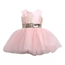 Vestido De Niña Para Fiesta Elegante Bautizo Pajesita Rosado