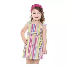 Vestido Infantil Verão Listras - Fakini