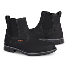 Bota Hombre Casual Vestir Botin Pro Work 89705 Coax Negro