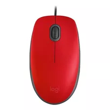 Mouse Logitech M110 Vermelho Clique Silencioso - Original