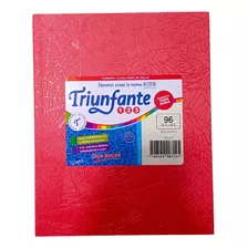 Cuaderno Triunfante 123 Tipo Abc Tapa Dura X 96 Hjs Rayadas Color Rojo