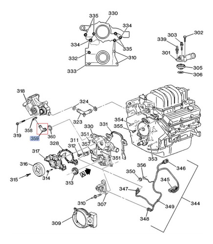 Tubo Conector Paso Agua Chevrolet Monte Carlo V6 3.8l 2005 Foto 3