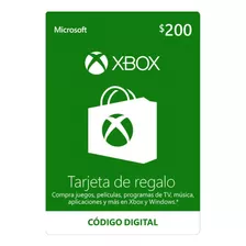 Tarjeta De Microsoft Xbox - 200 Mxn Código Digital