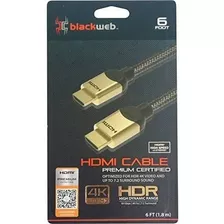 Blackweb Bwa17av010 Cable Hdmi 4k De 6&quot;